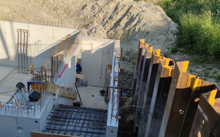 Stahlbetonbau Stufenpumpwerk Allmaendli